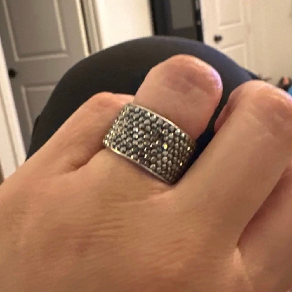 - Gorgeous Swarovski Elements Ring With Hematite … - image 3